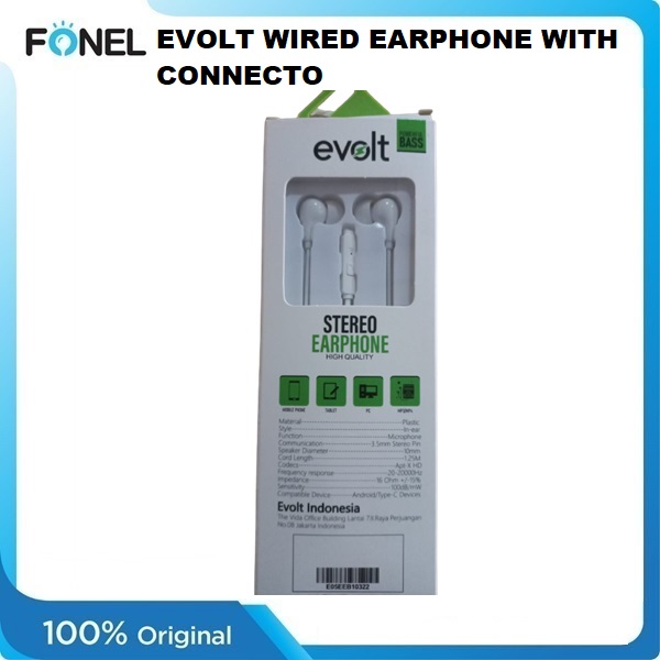 EVOLT WIRED EARPHONE WITH CONNECTOR