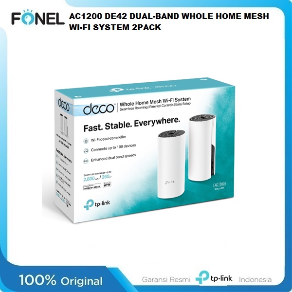 AC1200 DE42 DUAL-BAND WHOLE HOME MESH WI-FI SYSTEM 2PACK