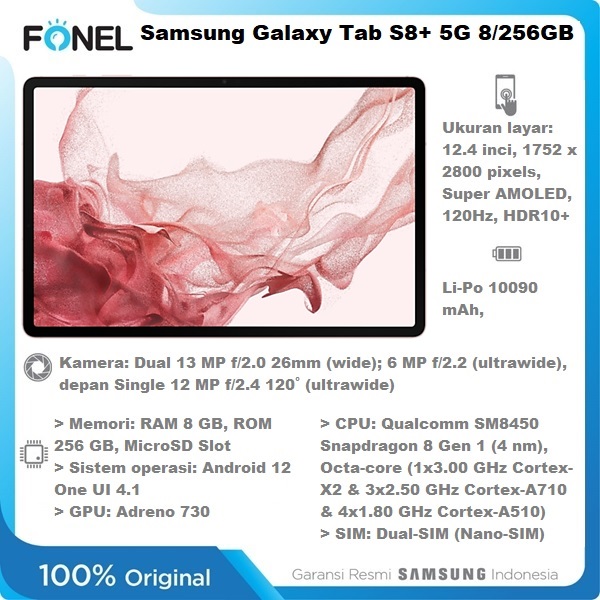 SAMSUNG TAB S8 PLUS 5G 8/256GB