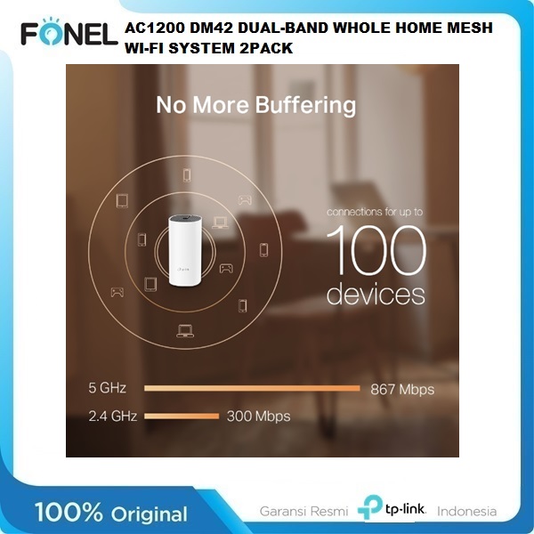 AC1200 DM42 DUAL-BAND WHOLE HOME MESH WI-FI SYSTEM 2PACK
